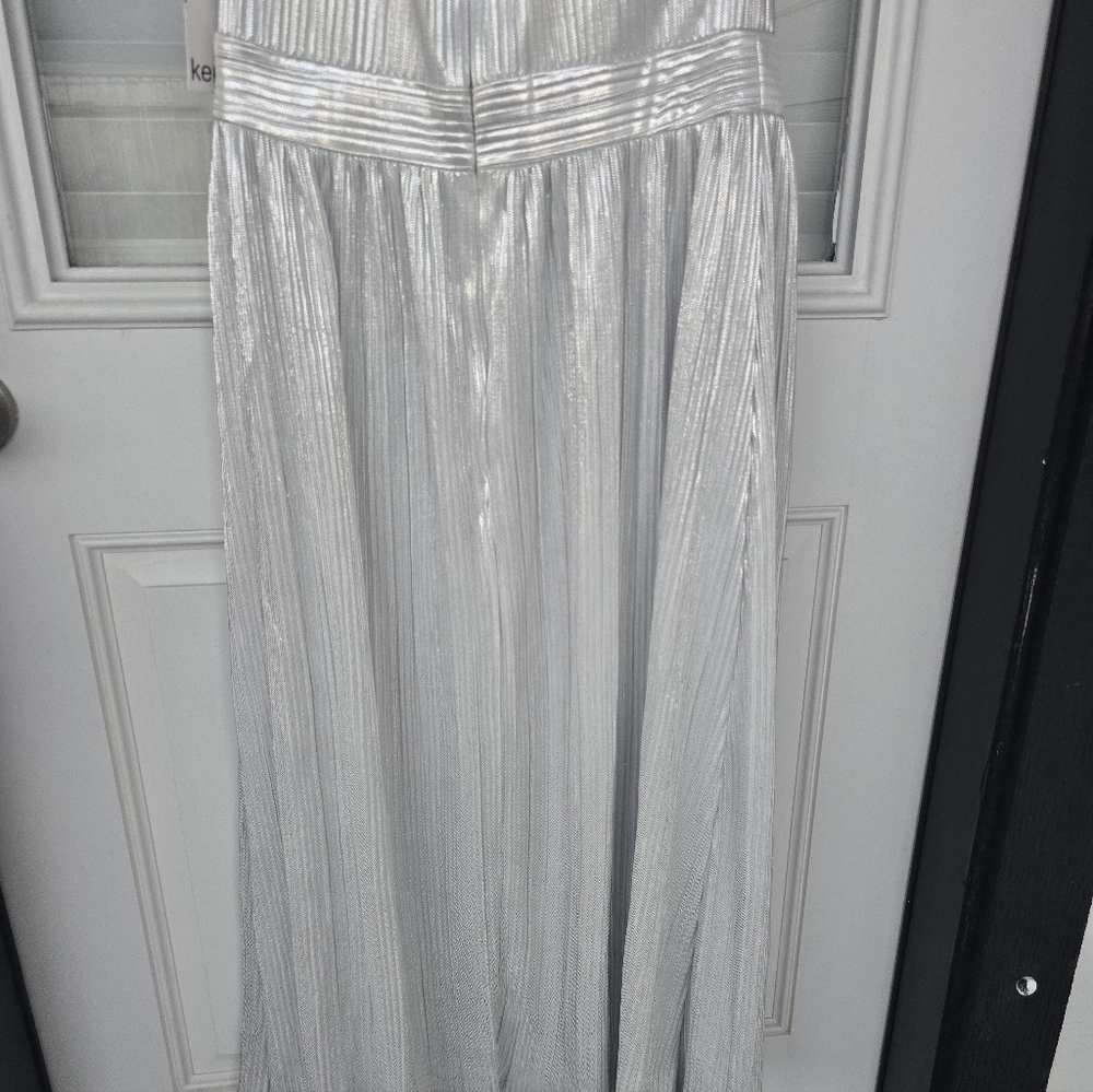 $138 Kensie Keyhole Halter Neck Maxi Dress Sz 14 Women White Sleeveless New - Picture 14 of 16